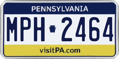 PA license plate MPH2464