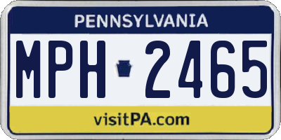 PA license plate MPH2465