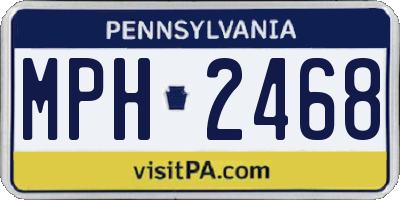 PA license plate MPH2468