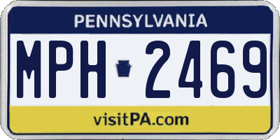 PA license plate MPH2469