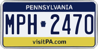 PA license plate MPH2470