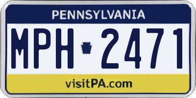 PA license plate MPH2471