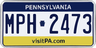 PA license plate MPH2473