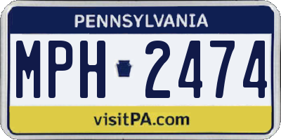 PA license plate MPH2474