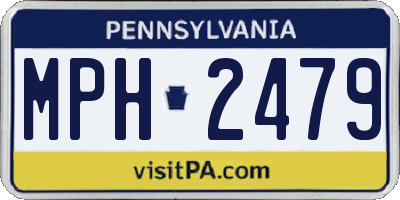 PA license plate MPH2479