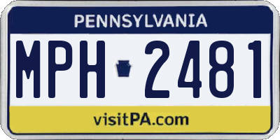 PA license plate MPH2481