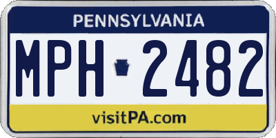 PA license plate MPH2482