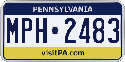 PA license plate MPH2483