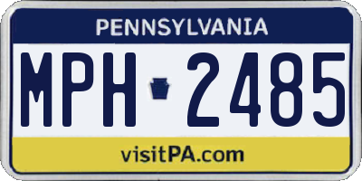 PA license plate MPH2485