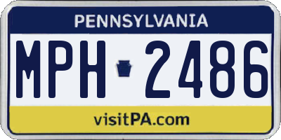 PA license plate MPH2486