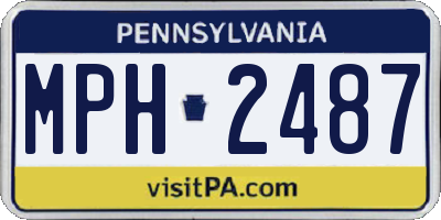 PA license plate MPH2487
