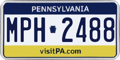 PA license plate MPH2488