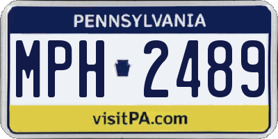 PA license plate MPH2489