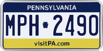 PA license plate MPH2490