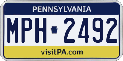 PA license plate MPH2492