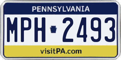 PA license plate MPH2493