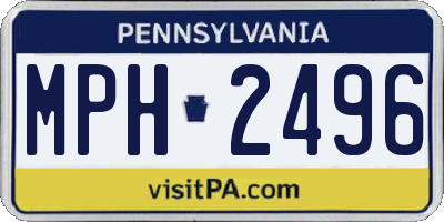 PA license plate MPH2496