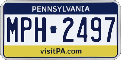 PA license plate MPH2497