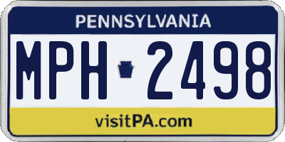 PA license plate MPH2498