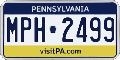 PA license plate MPH2499