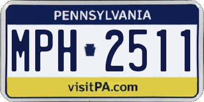 PA license plate MPH2511