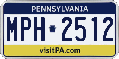 PA license plate MPH2512