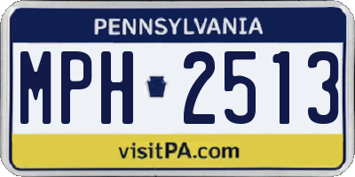 PA license plate MPH2513