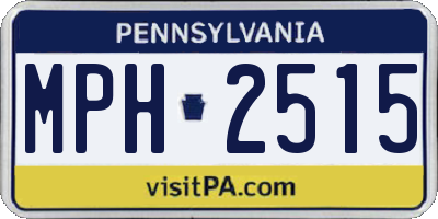 PA license plate MPH2515