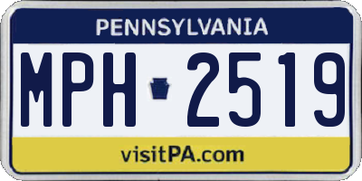 PA license plate MPH2519