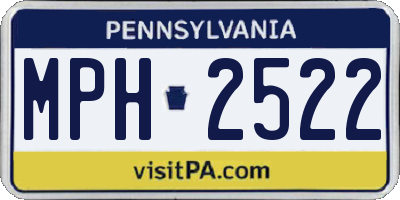 PA license plate MPH2522