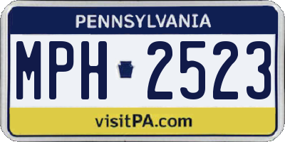 PA license plate MPH2523
