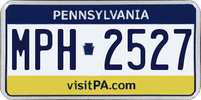 PA license plate MPH2527