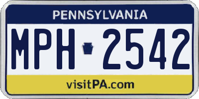 PA license plate MPH2542