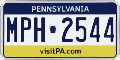 PA license plate MPH2544