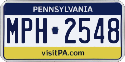 PA license plate MPH2548