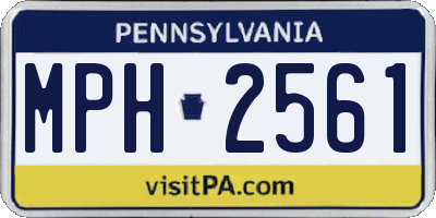 PA license plate MPH2561