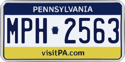 PA license plate MPH2563
