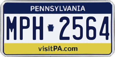 PA license plate MPH2564