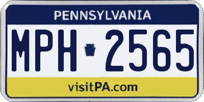PA license plate MPH2565