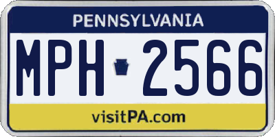 PA license plate MPH2566