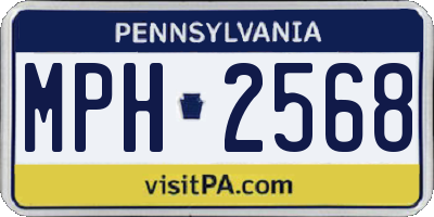 PA license plate MPH2568