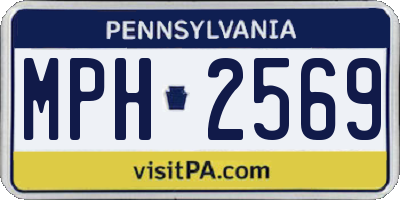 PA license plate MPH2569