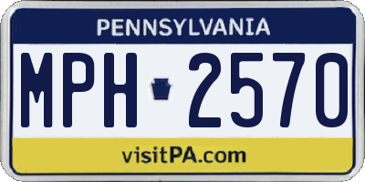PA license plate MPH2570