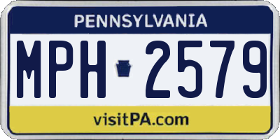 PA license plate MPH2579