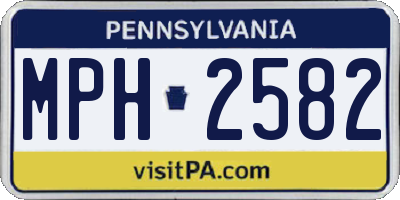 PA license plate MPH2582