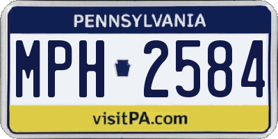 PA license plate MPH2584