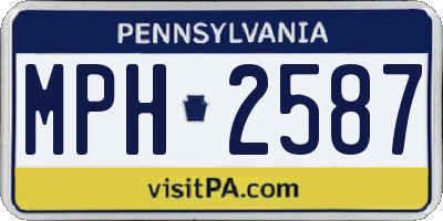 PA license plate MPH2587