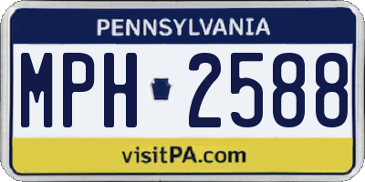 PA license plate MPH2588