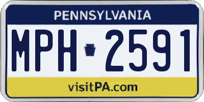 PA license plate MPH2591