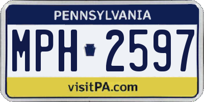 PA license plate MPH2597